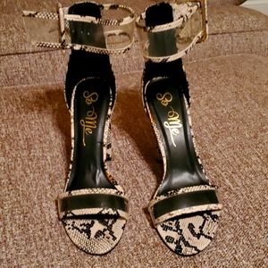 Brand  new snake skin block heels